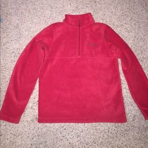 Columbia 1/4 Zip Red Pullover Small